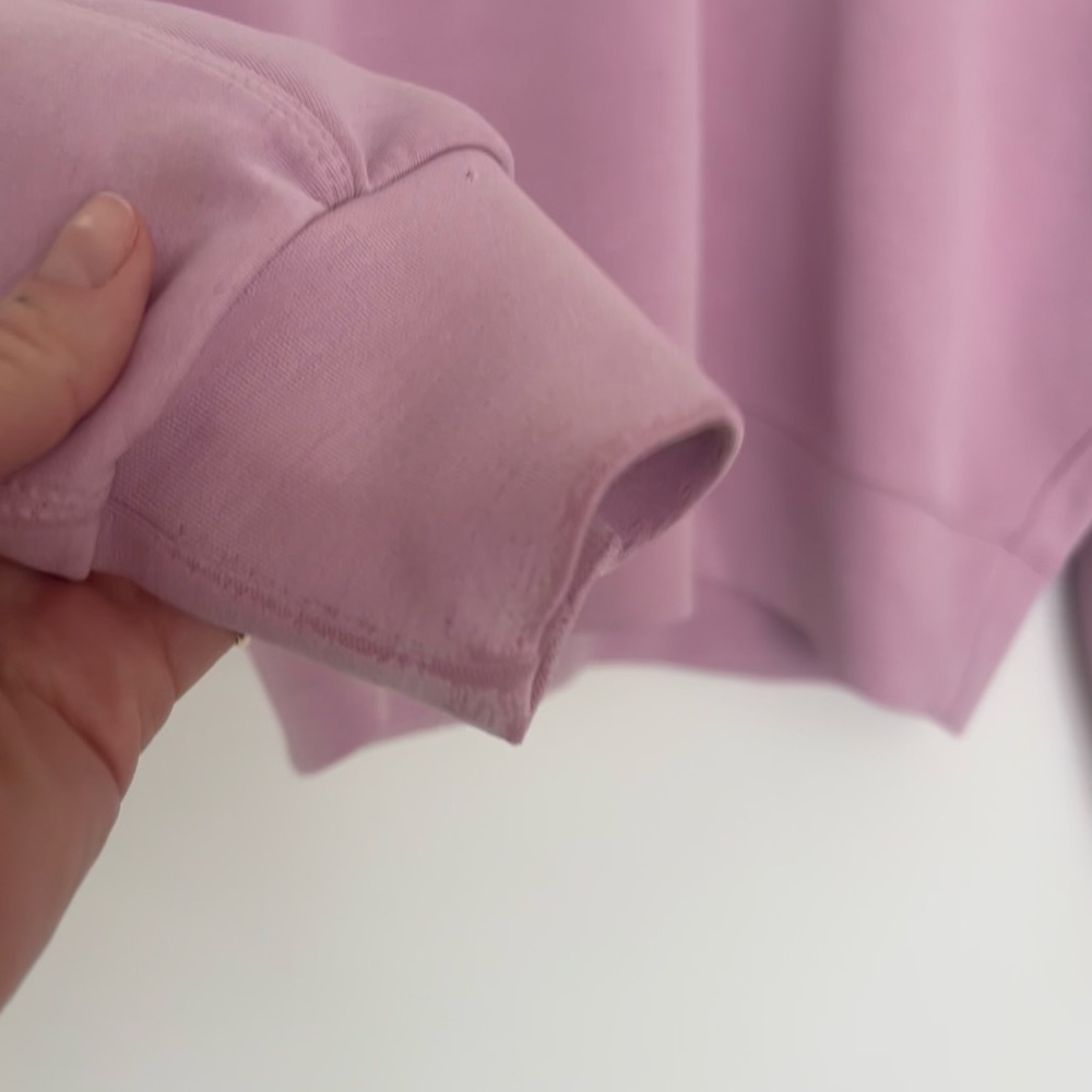 Lululemon Pink Softstream Perfectly Oversized Cropped Crew [Sz. 2] - Picture 3 of 4